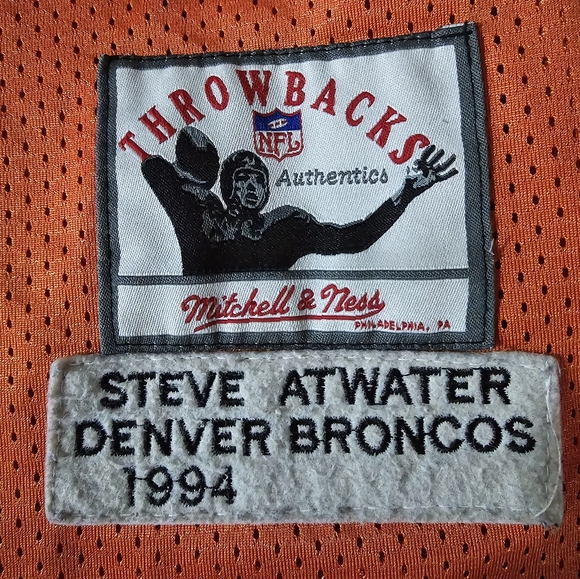 Steve Atwater 1994 Mitchell & Ness NFL Throwbacks Denvor Brancos Jersey Sz 54 - Picture 4 of 5